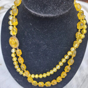 Vintage Sunshine‎ double strand necklace